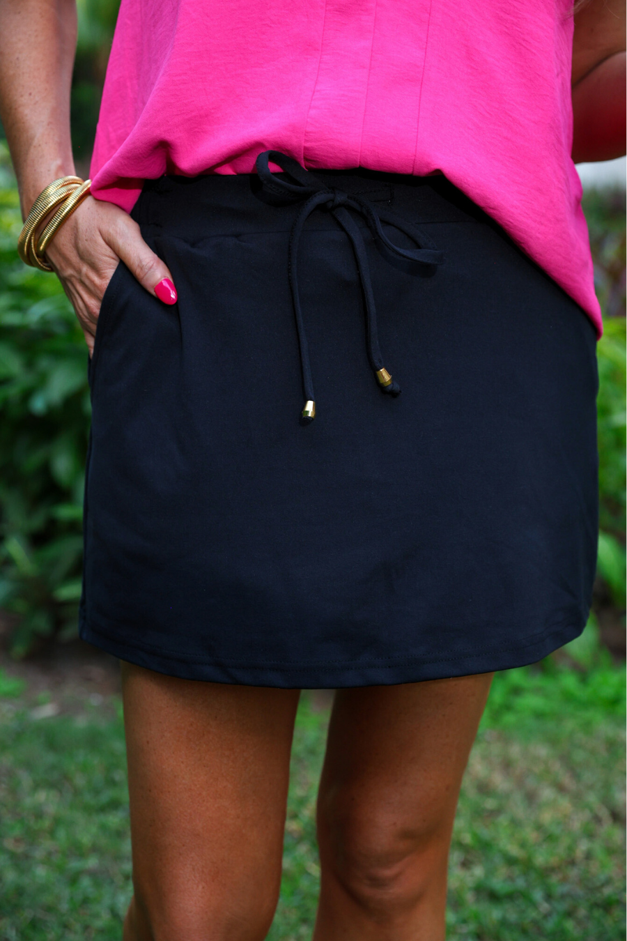 PREORDER-After Dark Black Skort