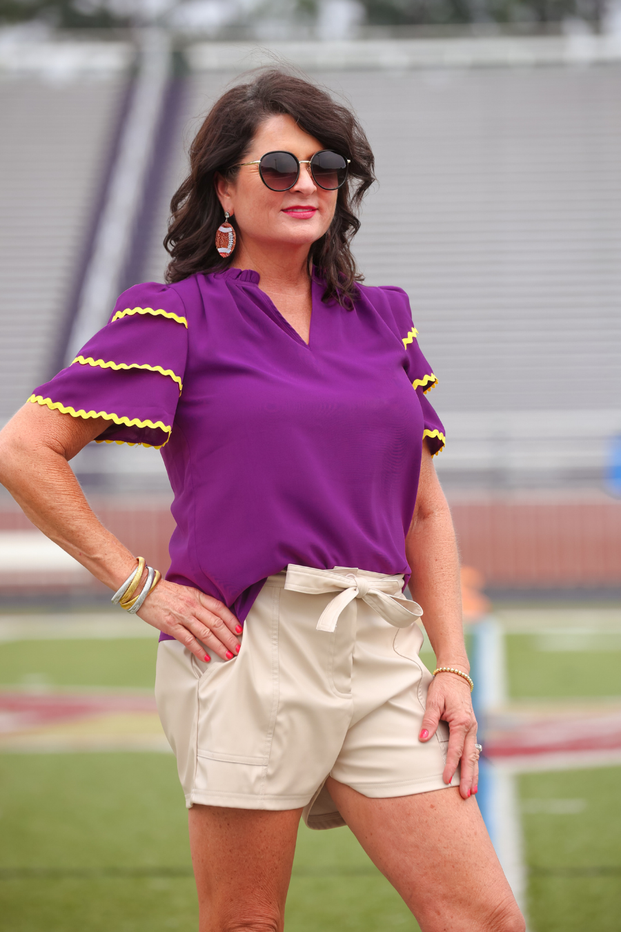 Sideline Style Ric Rac Top