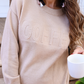 Coffee Embossed Sweater