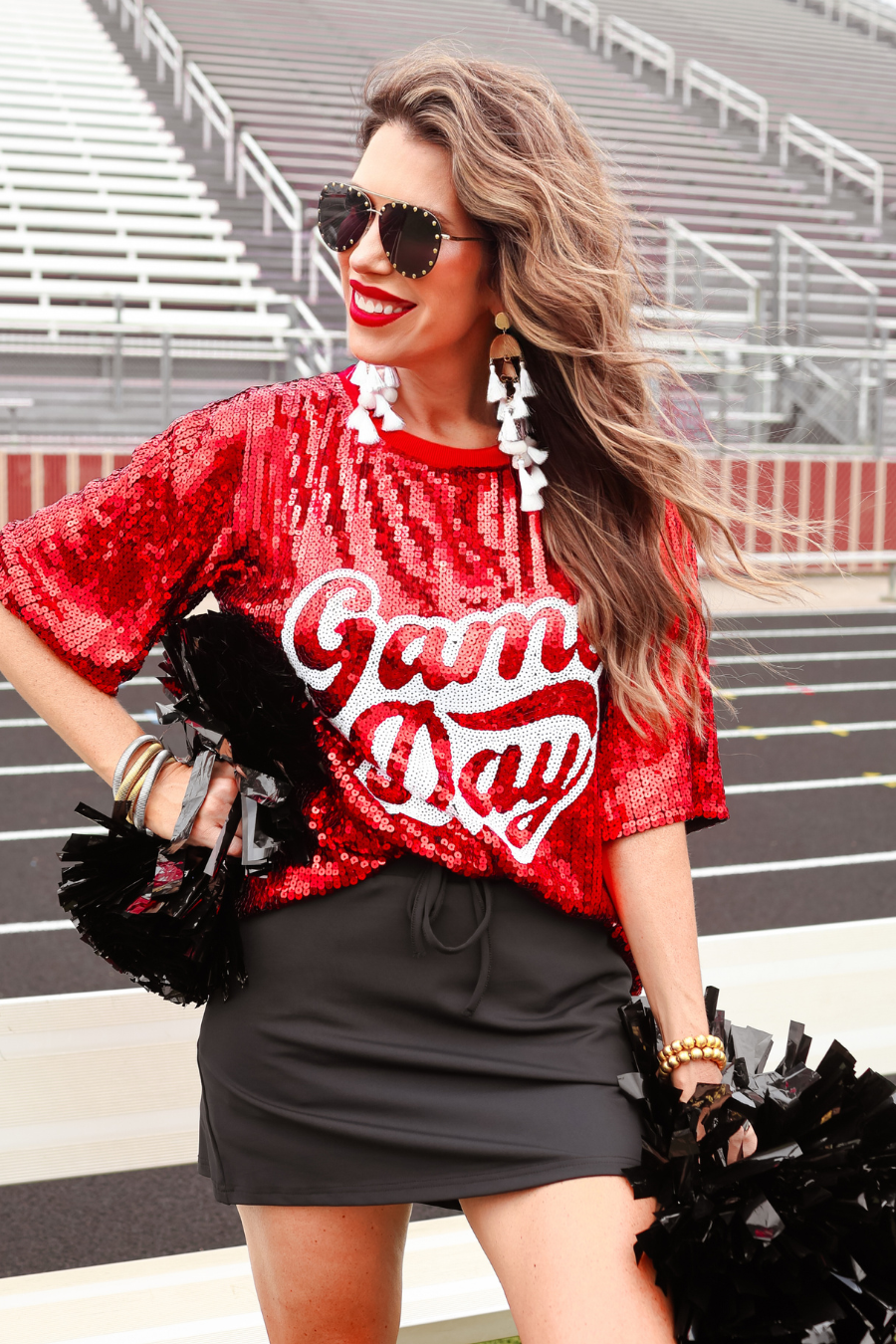 Sequin Game Day Top