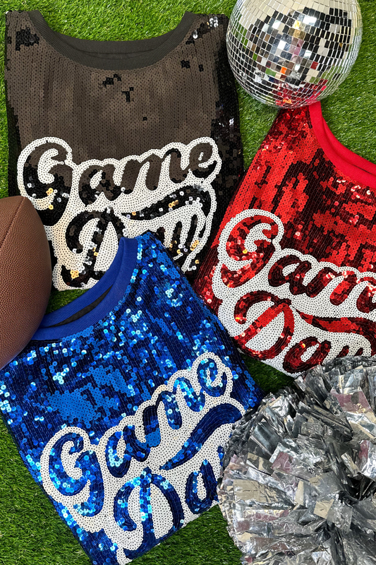 Sequin Game Day Top