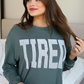 Tired Embroidered Ribbed Pullover