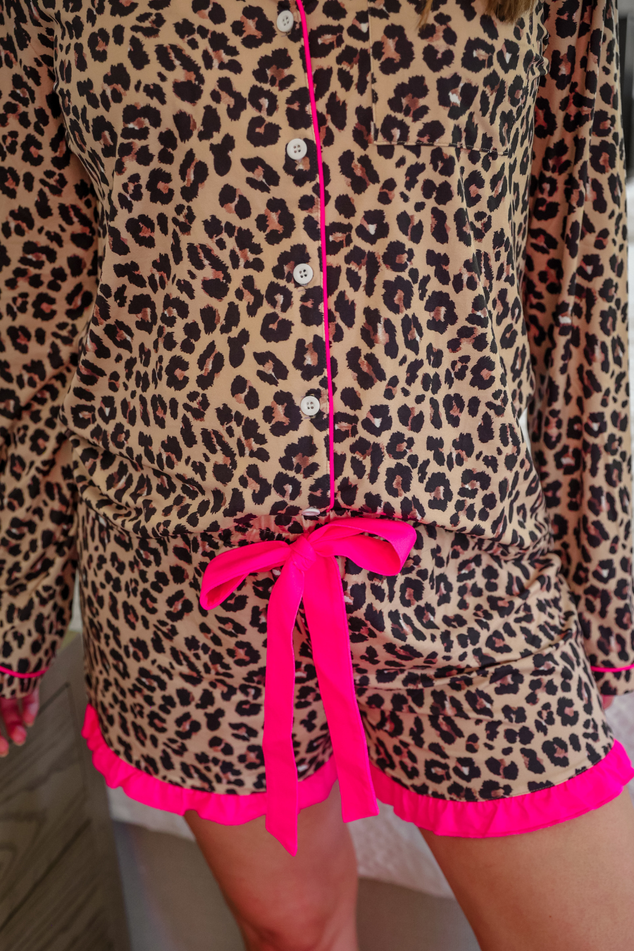 Prima Donna Leopard Ruffle Pajama Set