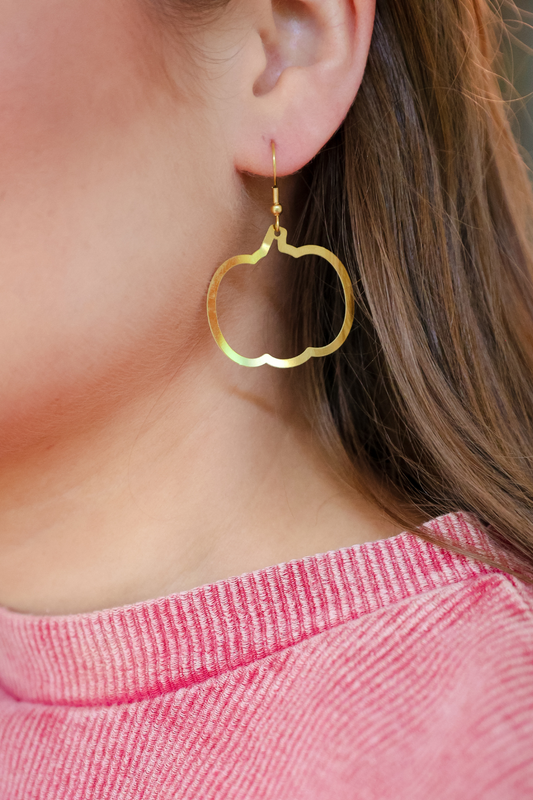 Gold Pumpkin Earrings