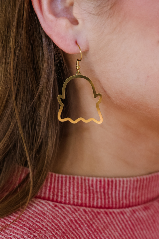 Gold Ghost Earrings