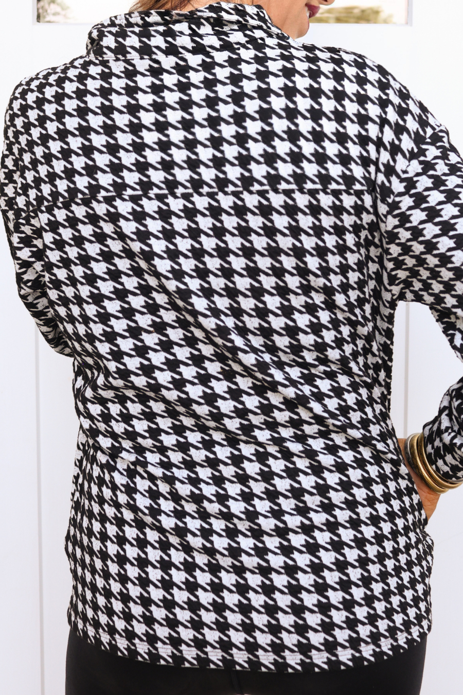 Hayden Houndstooth Quarter Zip