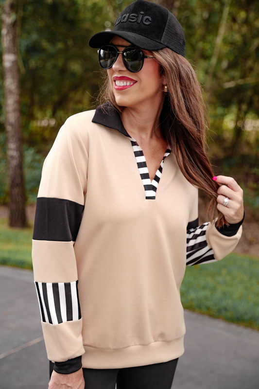 Wesley Luxe Color Block Top