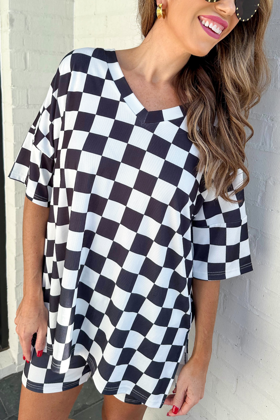 PREORDER-Daily Basis Biker Set, Black/White Checkered