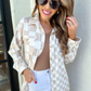 PREORDER-Chelsey Button Up Top, Neutral Checkered