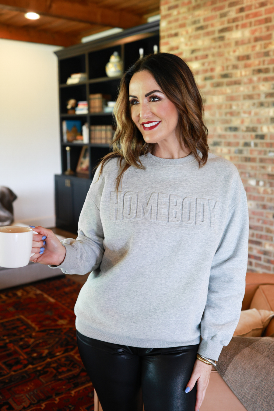 Homebody Embossed Sweatshirt