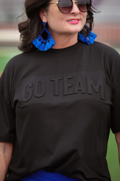 Embossed Oversized Go Team Tee