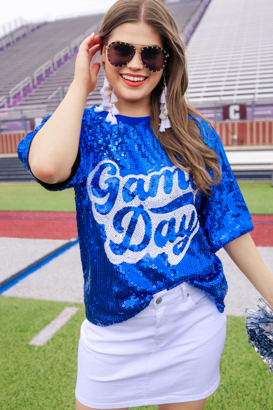 Sequin Game Day Top