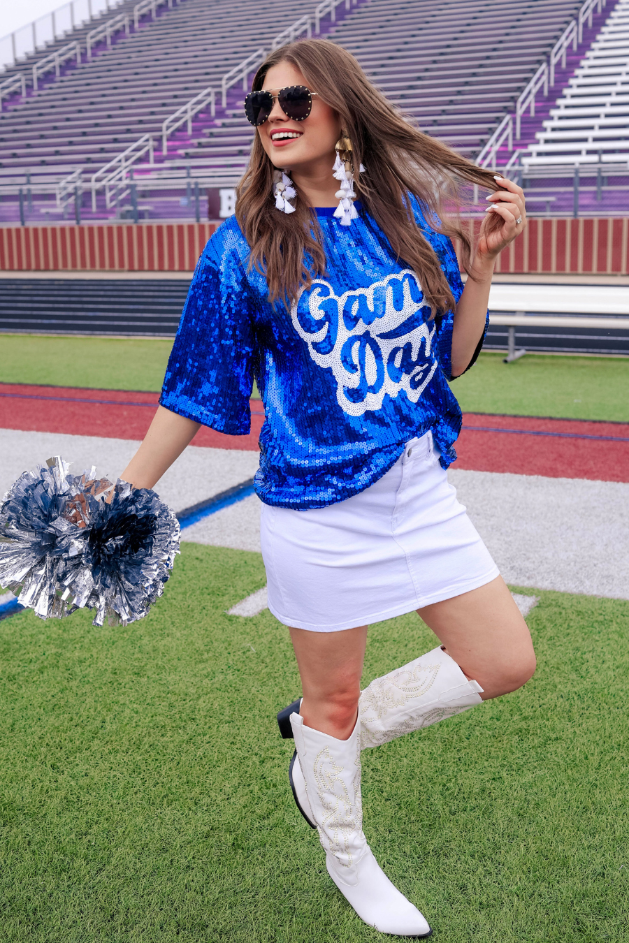 Sequin Game Day Top