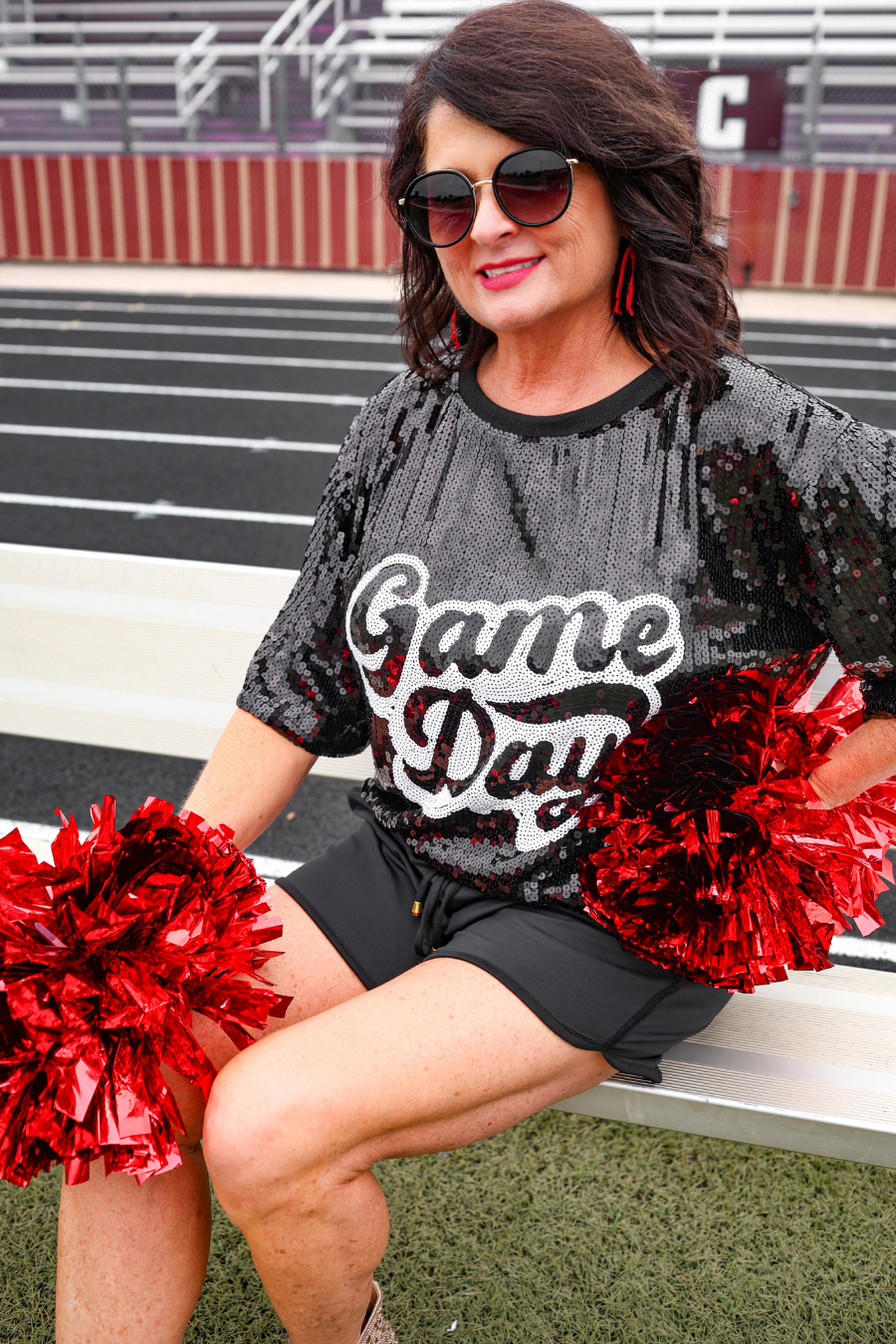 Sequin Game Day Top