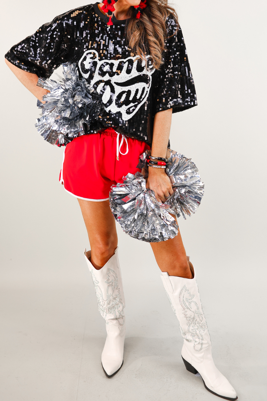 Sequin Game Day Top