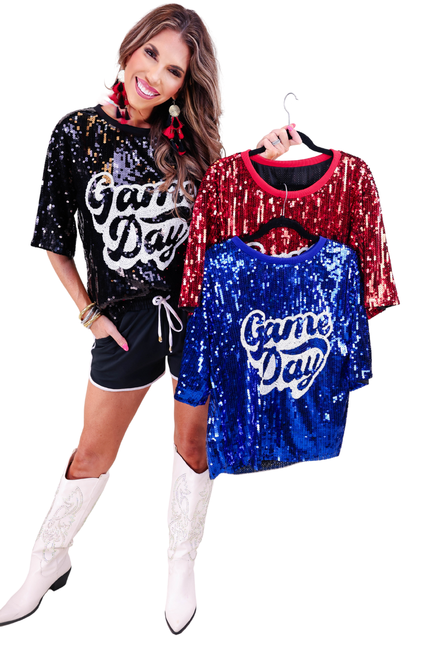 Sequin Game Day Top